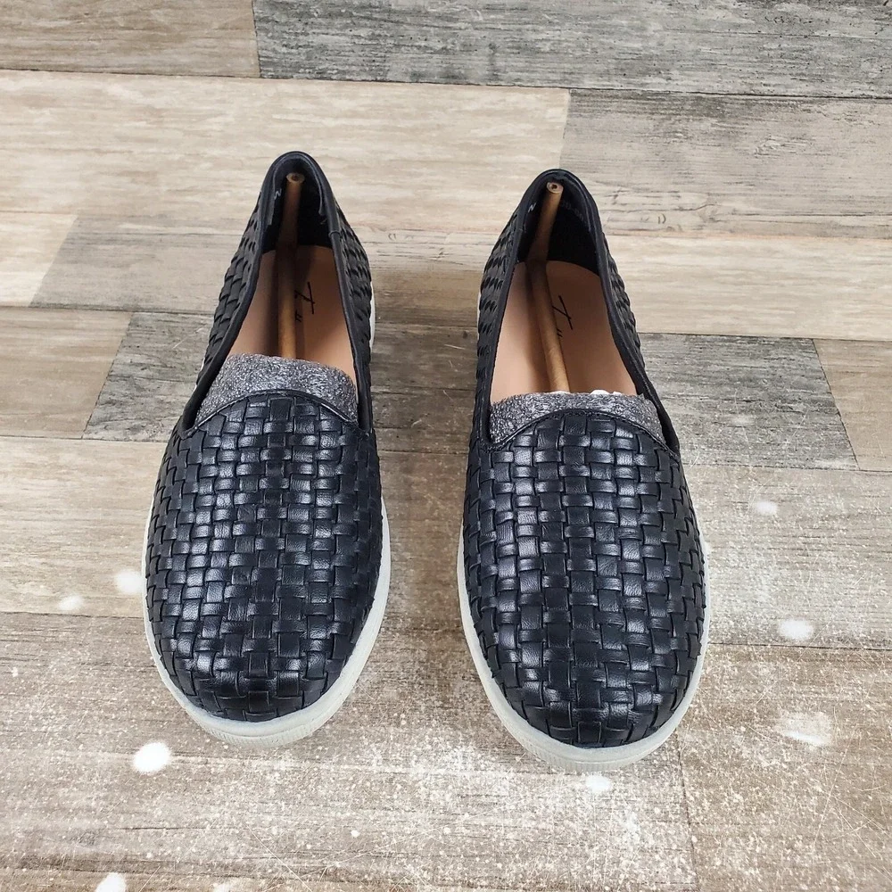 Trotters Adelina Comfort Shoes Womens 6.5 W Black Slip On Casual Loafer Flat